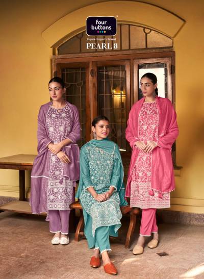 Pearl Vol 8 By Four Button Designer Lakhnavi Salwar Kameez Collection